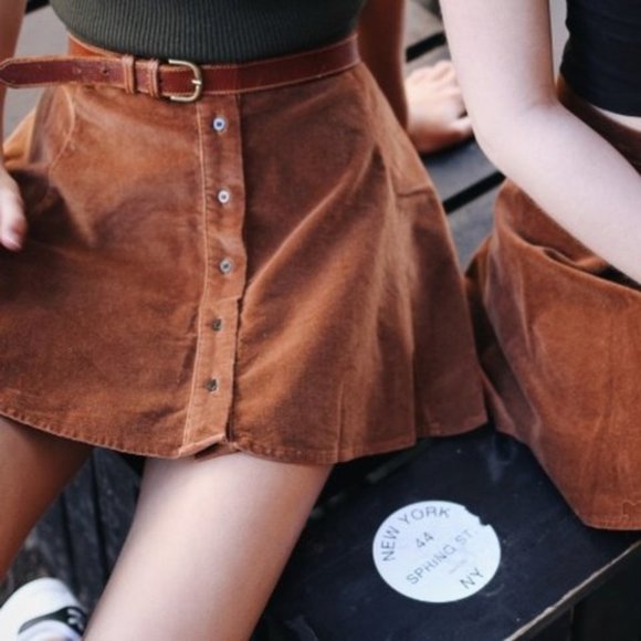 PacSun Dresses & Skirts - Button Corduroy Skirt